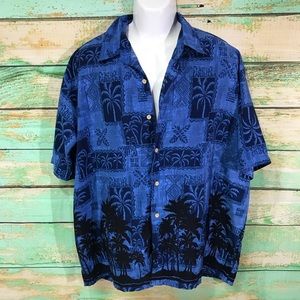 XG Island Tropics Hawaiian Shirt Blue XL Tropical